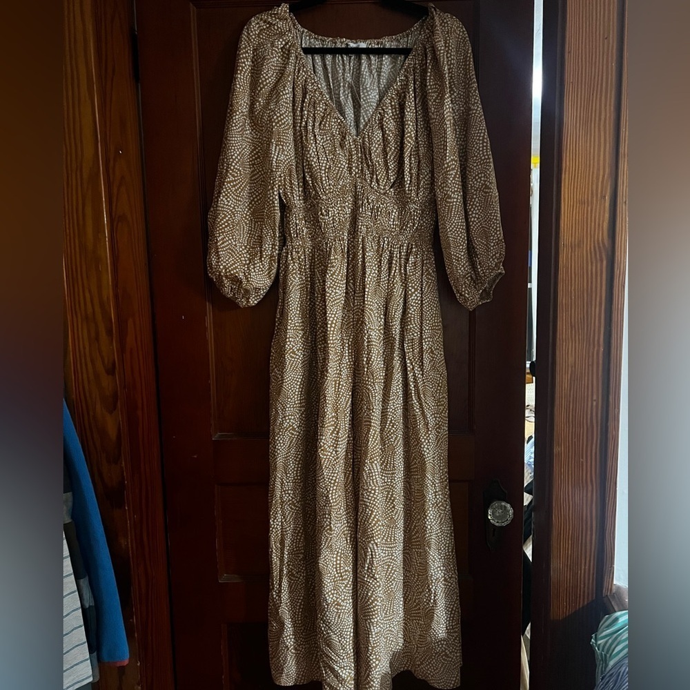 Madewell Brown Long Sleeve Dress